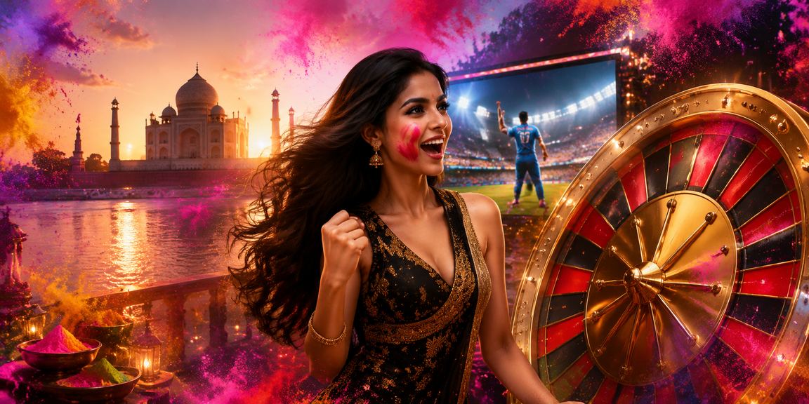 Cultural and entertainment scene in Agra with Taj Mahal and gaming elements